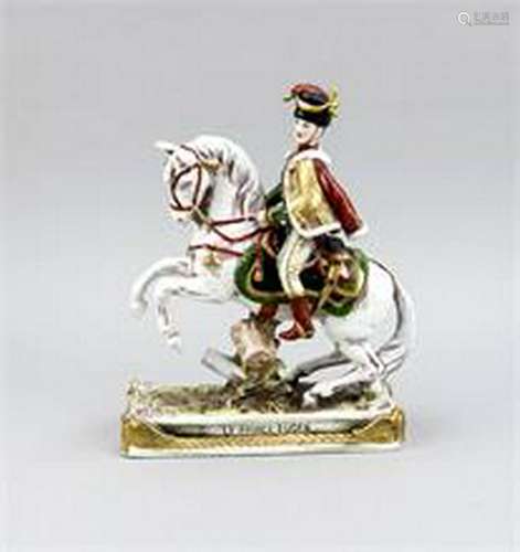 Rider, Thuringia, 20th cent., On rectangular base with