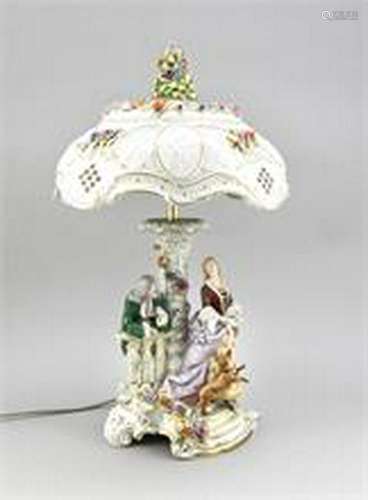 Figural lithophane lamp, Plaue / Thuringia, 20th cent.,