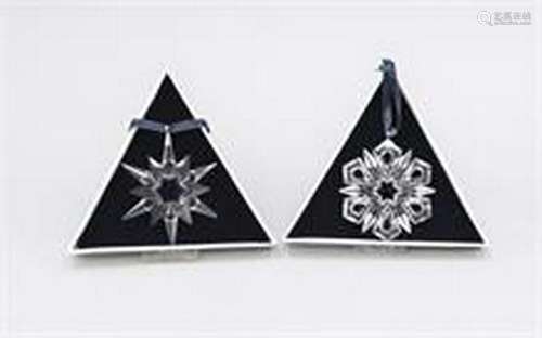 Two Christmas tree pendants, Swarovski, 1997 and. 1999,