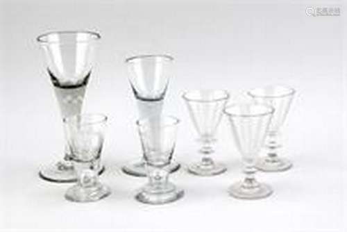 Compilation of seven glasses, 18th/19th cent., each