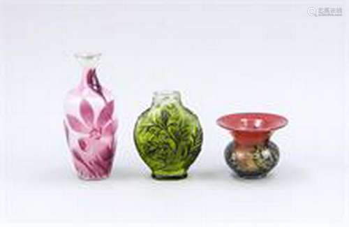 Three vases, 20th century, different shapes and sizes,