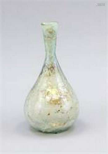 Antiquing vase, around 1900, round base, bulgy body,