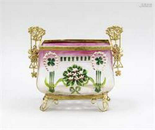 Table decoration, around 1900, rectangular stand on 4