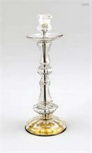 Candlestick, 20th cent., polygonal, domed base,