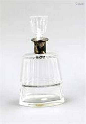 Carafe with silver neck mounting, German, 20th cent.,