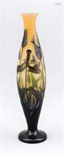 Large vase, 20th century, in the style of Gallé,