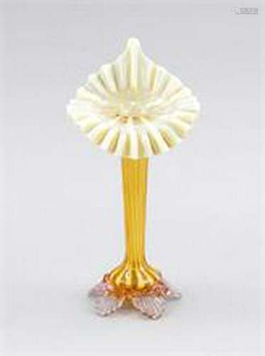 Art Nouveau vase, around 1900, flower-shaped stand,