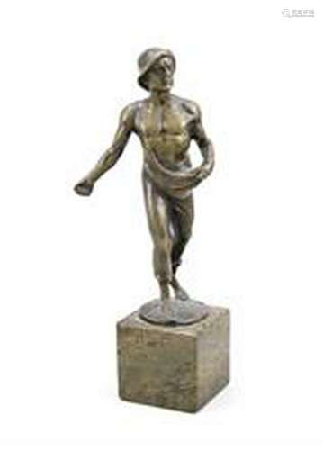 Franz Iffland (1862-1935), heroic sower, patinated