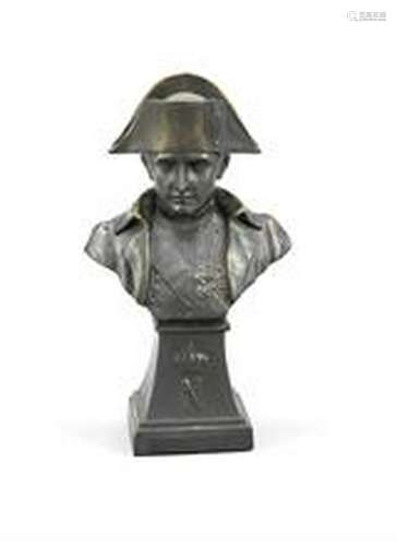 Napoleon Bonaparte, small bust around 1920, patinated