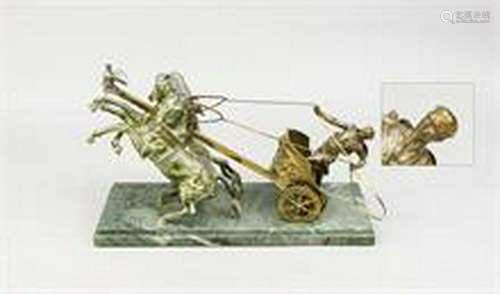 Anonymous sculptor Late 20th century, Roman chariot,