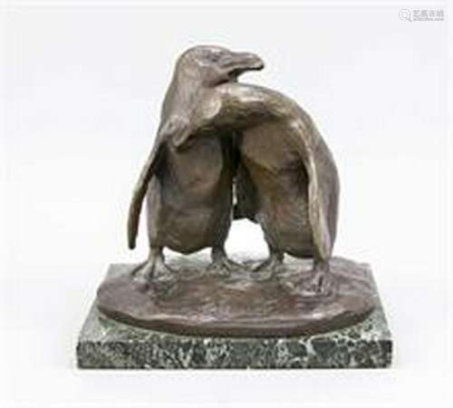 E. Brock, German sculptor early 20th century, two