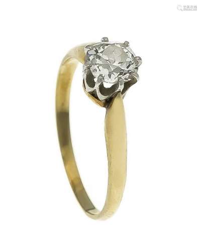 Old cut diamond ring GG / WG 585/000 with an old cut