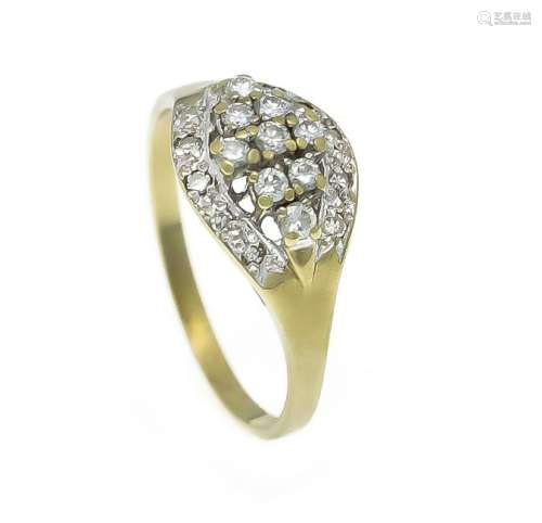 Brillant ring GG 585/000 with 9 brilliants and