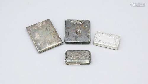 Three cases, 20th century, different manufacturers,