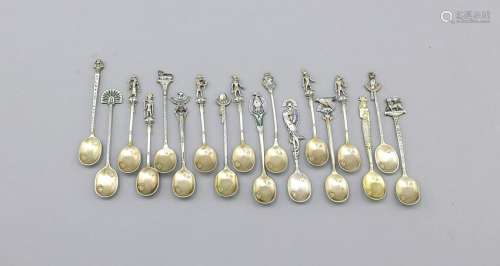 18 souvenir spoons, Egypt, 2nd half of the 20th