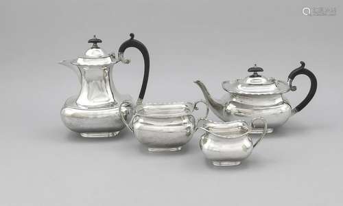 Four-piece coffee and tea kernel set, England, 20th