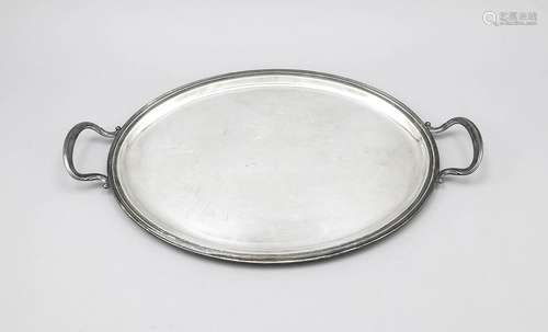 Oval tray, Italy, 20th century, silver 800/000,