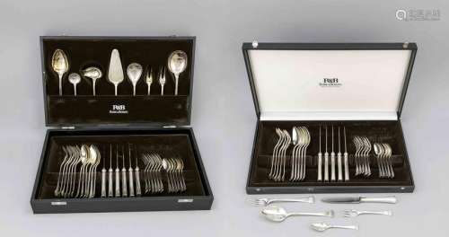 Cutlery for twelve persons, German, 2nd half of the