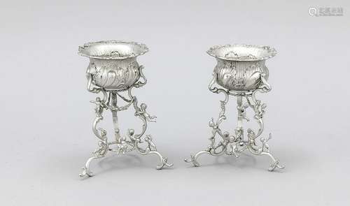 Pair of salt cellars, German, 1st half of the 20th