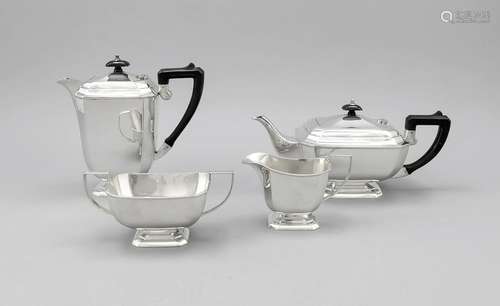 Four-piece coffee and tea service, England, 20th