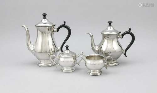 Four-piece coffee and tea service, England, 20th