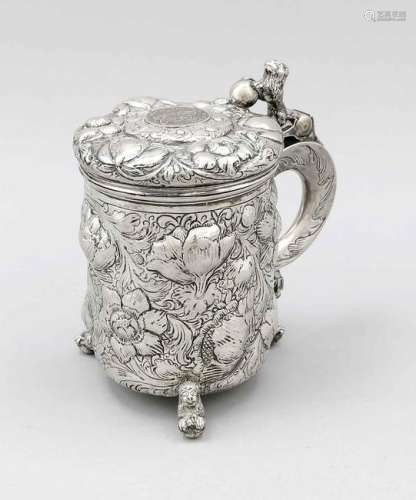 Tankard, Sweden, late 19th century, marked silver, on