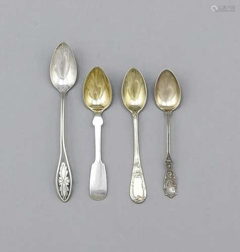 Compilation of 40 coffee spoons, 19th/20th cent.,