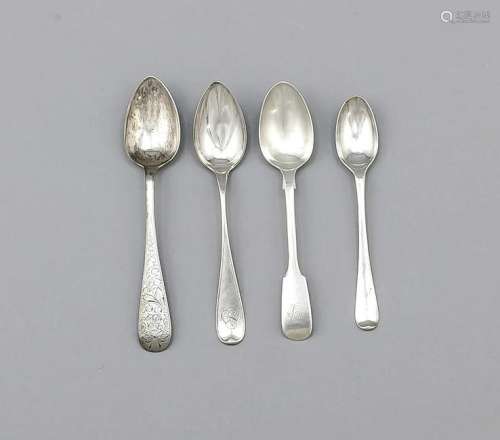 Compilation of 37 coffee spoons, 19th/20th cent.,