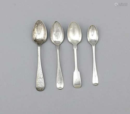 Compilation of 37 coffee spoons, 19th/20th cent.,