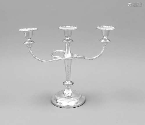 Candlestick, probably England, 20th century, plated,