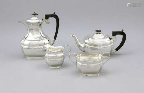 Four-piece coffee and tea service, England, 20th