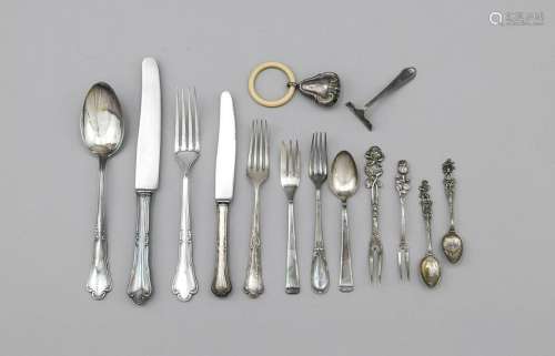 44 pieces cutlery, 20th cent., various manufacturers,