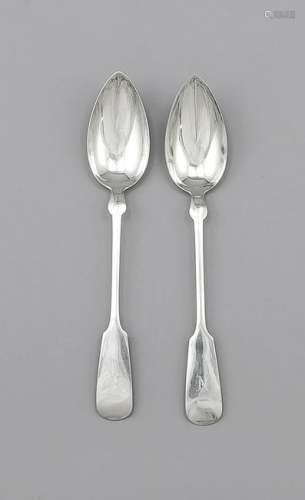 Six Tablespoons, German, 20th cent., hallmarked M.H.