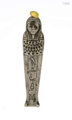 Egyptian amulet silver and gold, L. 56 mm, 3.5 g