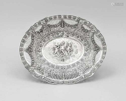 Oval bowl, German, early 20th century, probably Hanau,