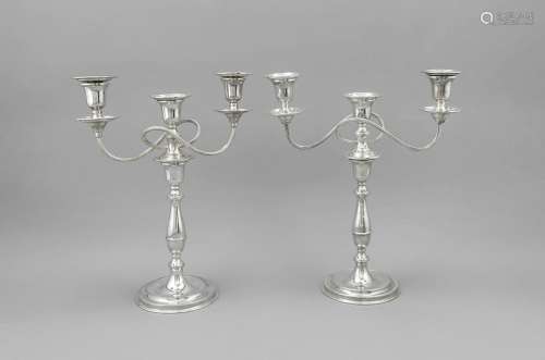 A pair of large candlesticks, England, 20th century,