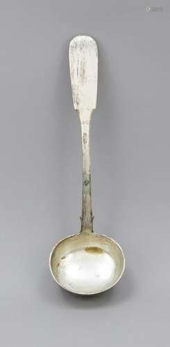 Soup ladle, hallmarked Russia, probably mid-19th