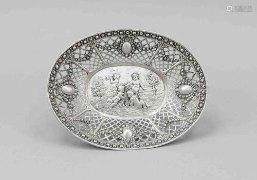 Oval bowl, German, around 1900, hallmarked Adolf Mayer,