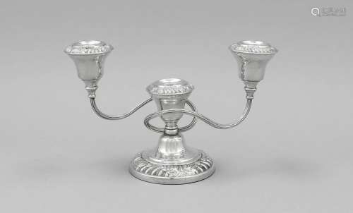 Three-flamed candlestick, England, 20th century,