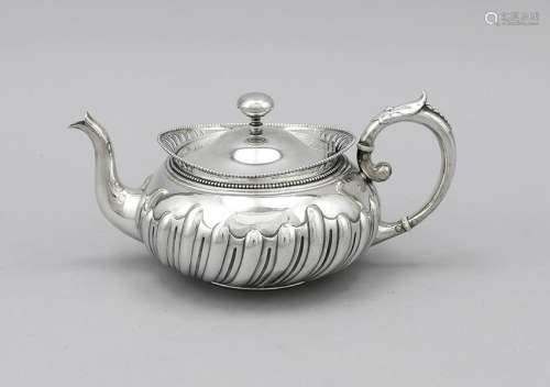 Teapot, German/Netherlands, 20th cent., hallmarked,
