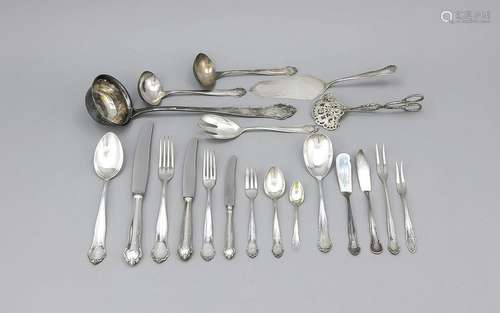 Cutlery for twelve persons, German, 20th cent.,