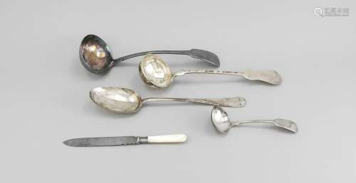 Soup ladle and large serving spoon, around 1900, 1