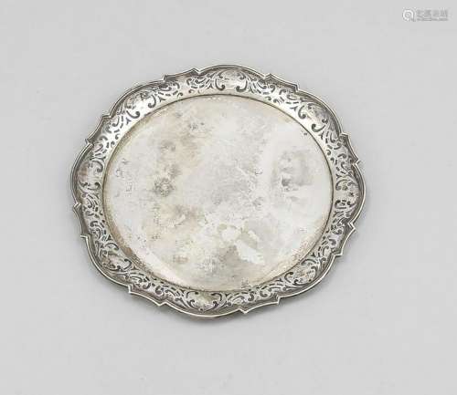 Round tray, Austria, around 1900, silver 800/000,