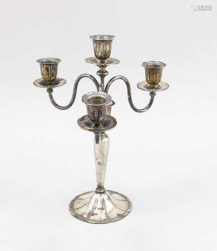 Candlestick, German, 20th cent., Sterling silver