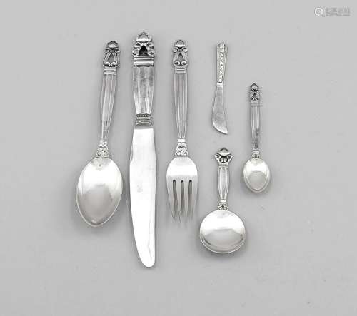 18 parts cutlery, Denmark, 2nd half of the 20th