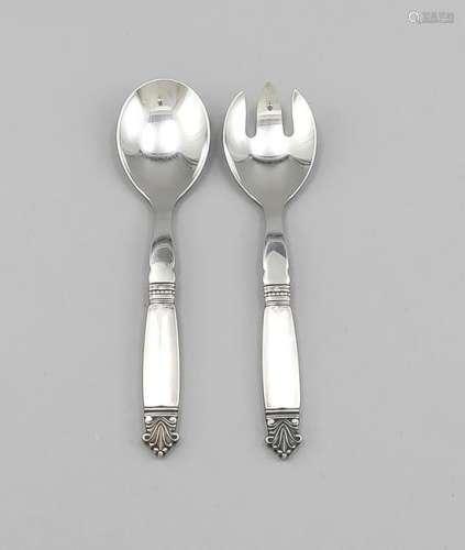 Two-piece salad servers, Denmark, 2nd half of the 20th