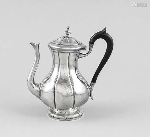 Mocha pot, France, mid-19th century, hallmarked Martial