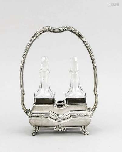 Art Nouveau cruet stand, around 1900, silver 800/000,