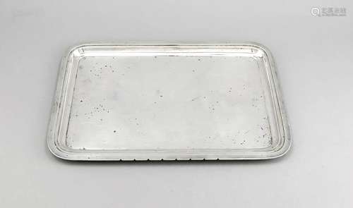 Rectangular tray, 20th cent., Sterling silver 930/000,