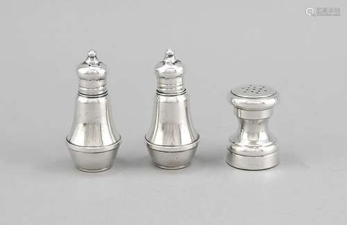 Three salt shakers, USA, 2nd half of the 20th century,